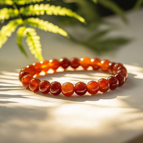 100% Genuine Carnelian Vitality Energy Stone Bracelet