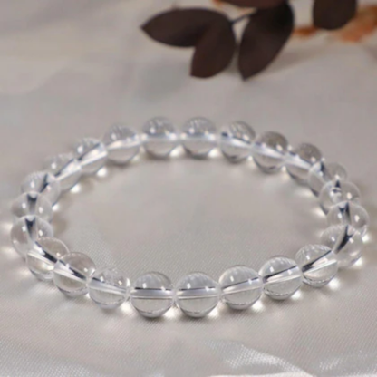 100% Genuine Clear Quartz Crystal Bracelet – Energy Cleansing & Healing Stone for Positivity