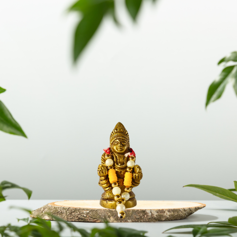 Shubh Dhanadhipati Kuber Brass Idol – Bestower of Fortune & Success