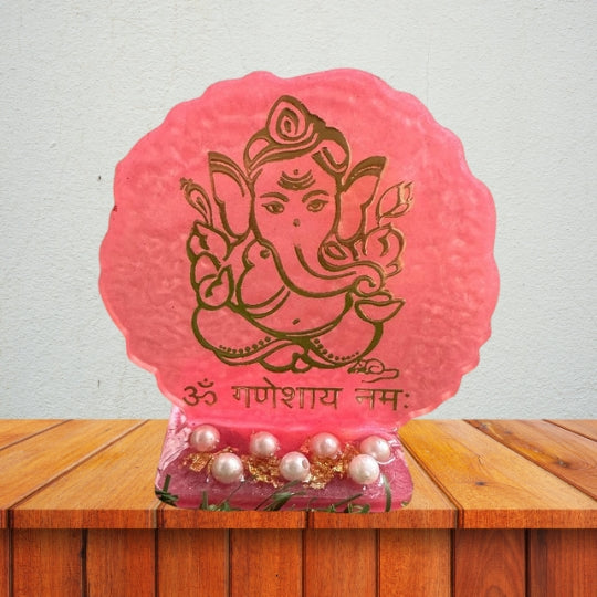 Om Ganeshaya Namah Resin Art Statue – Spiritual Home Decor