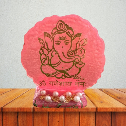 Om Ganeshaya Namah Resin Art Statue – Spiritual Home Decor