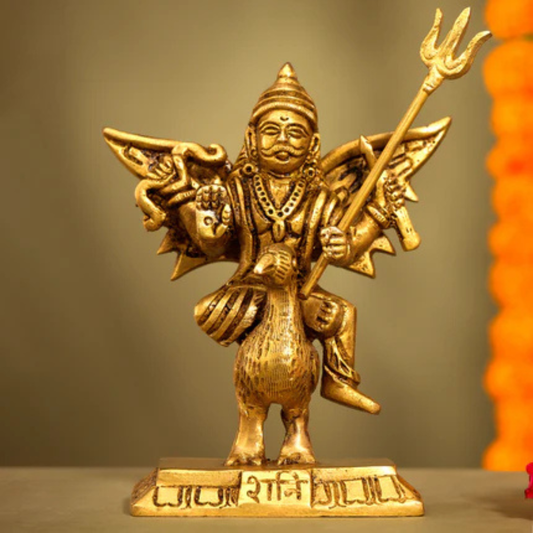 Brass Shani Dev Murti (24 Inch) – Spiritual Temple Showpiece