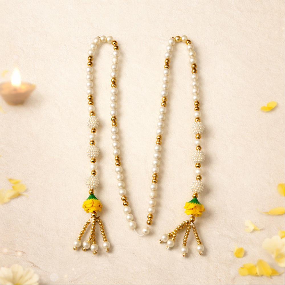 Luxury Moti Mala with Latkan | Welcome Garland for Wedding, Home & Temple Decoration