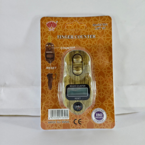 NaturalWood Digital Mala Counter – LCD Display