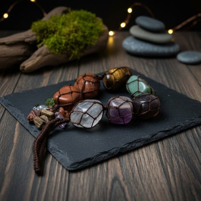 7 Chakra Tumbled Stone Hanging