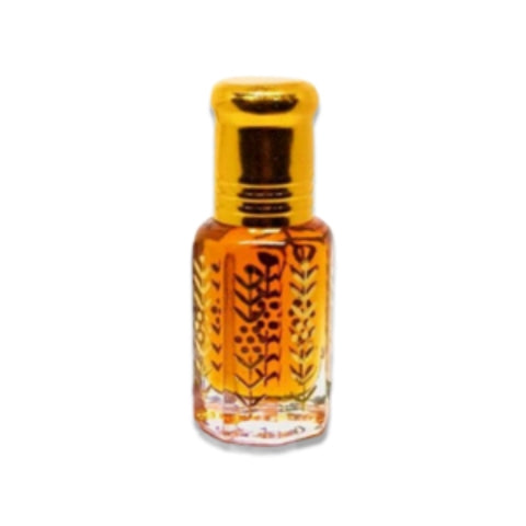 Decorative Golden Aroma Oil Bottle – Floral Motif