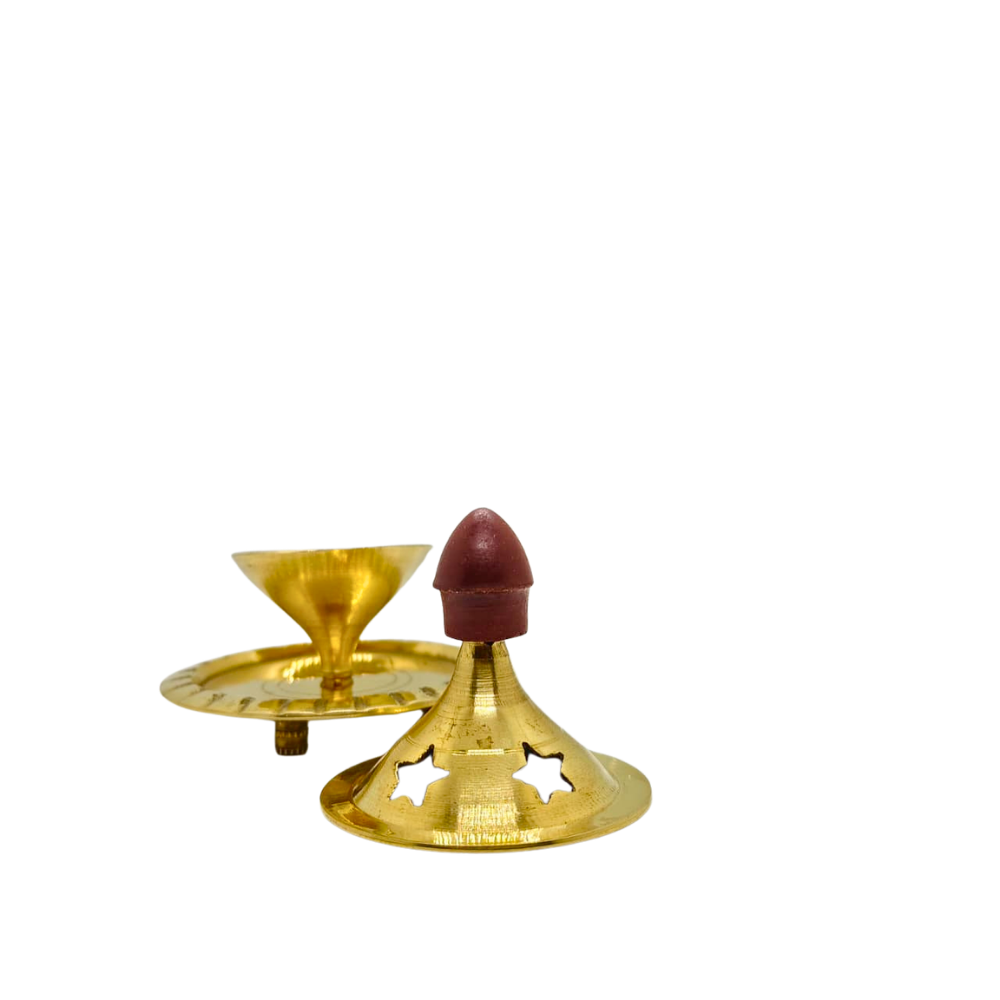 Traditional Brass Akhand Diya with Glass Cover – Spiritual Home Temple Oil Lamp