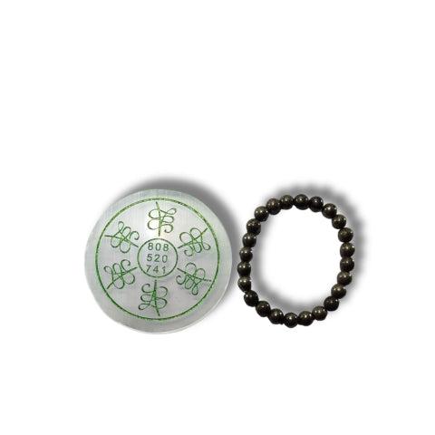 Selenite Engraved Energy Disk