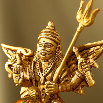 Brass Shani Dev Murti (24 Inch) – Spiritual Temple Showpiece