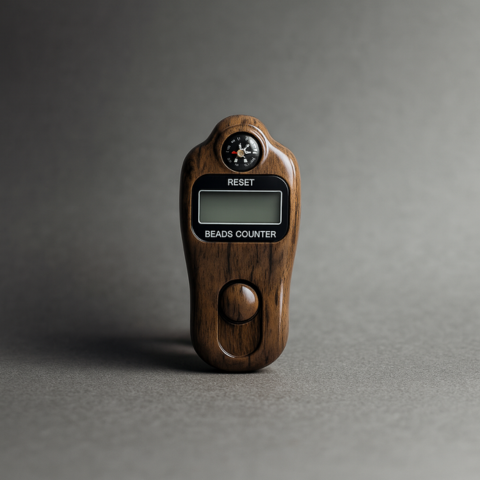 DarkWood Digital Beads Counter – Premium Prayer Tally