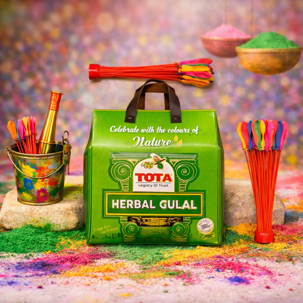 Nature Bliss Holi Gift Hamper – Herbal Gulal & Balloon Celebration Kit
