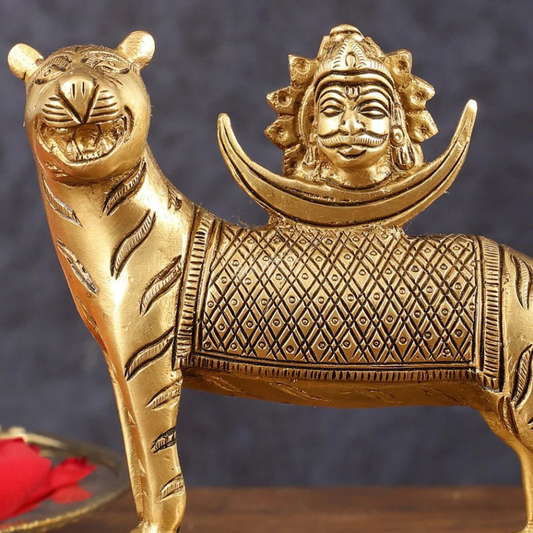 Big Brass Rahu Dev Murti (20 Inch) – Powerful Navgraha Rahu Idol for Home Temple