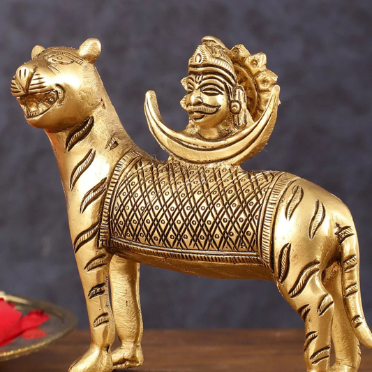 Big Brass Rahu Dev Murti (20 Inch) – Powerful Navgraha Rahu Idol for Home Temple