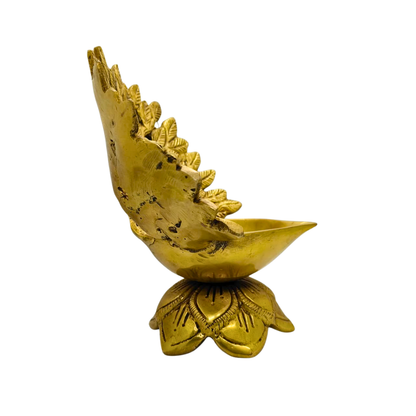 Premium Brass Tree of Life Diya – Decorative Oil Lamp for Home Temple & Puja