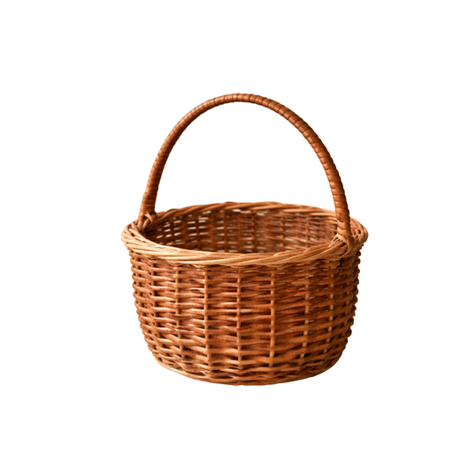 Puja Tokri Basket with Handle for Mandir Use