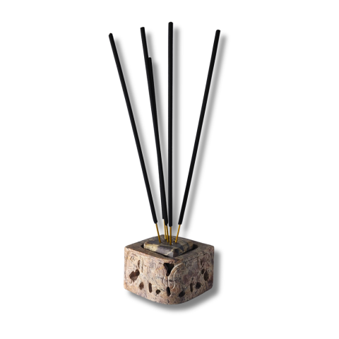 Shubh Smaran Stone Incense Holder – Spiritual Serenity Set