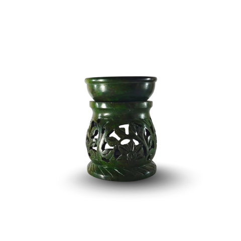 Handcrafted Green Marble Oil Diffuser – Elegant Aroma Burner