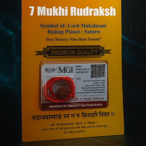 Lakshmi Blessings 7 Mukhi Rudraksha