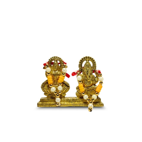 Shubh Lakshmi Ganesh Brass Idol – Blessings of Wealth & Wisdom