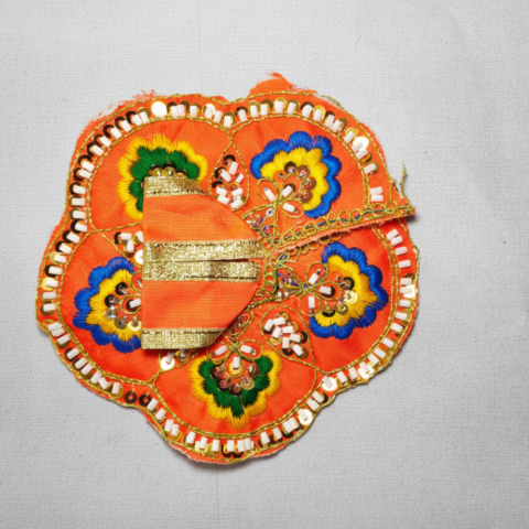 Sacred Lakshmi Vastra – Multicolor Round Design Ensemble
