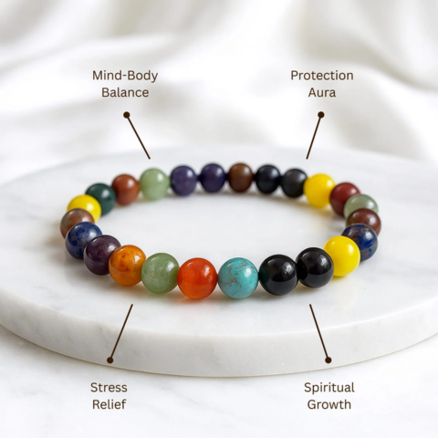100% Genuine Shakti Flow Seven Chakra Bracelet – Harmony, Healing & Awakening