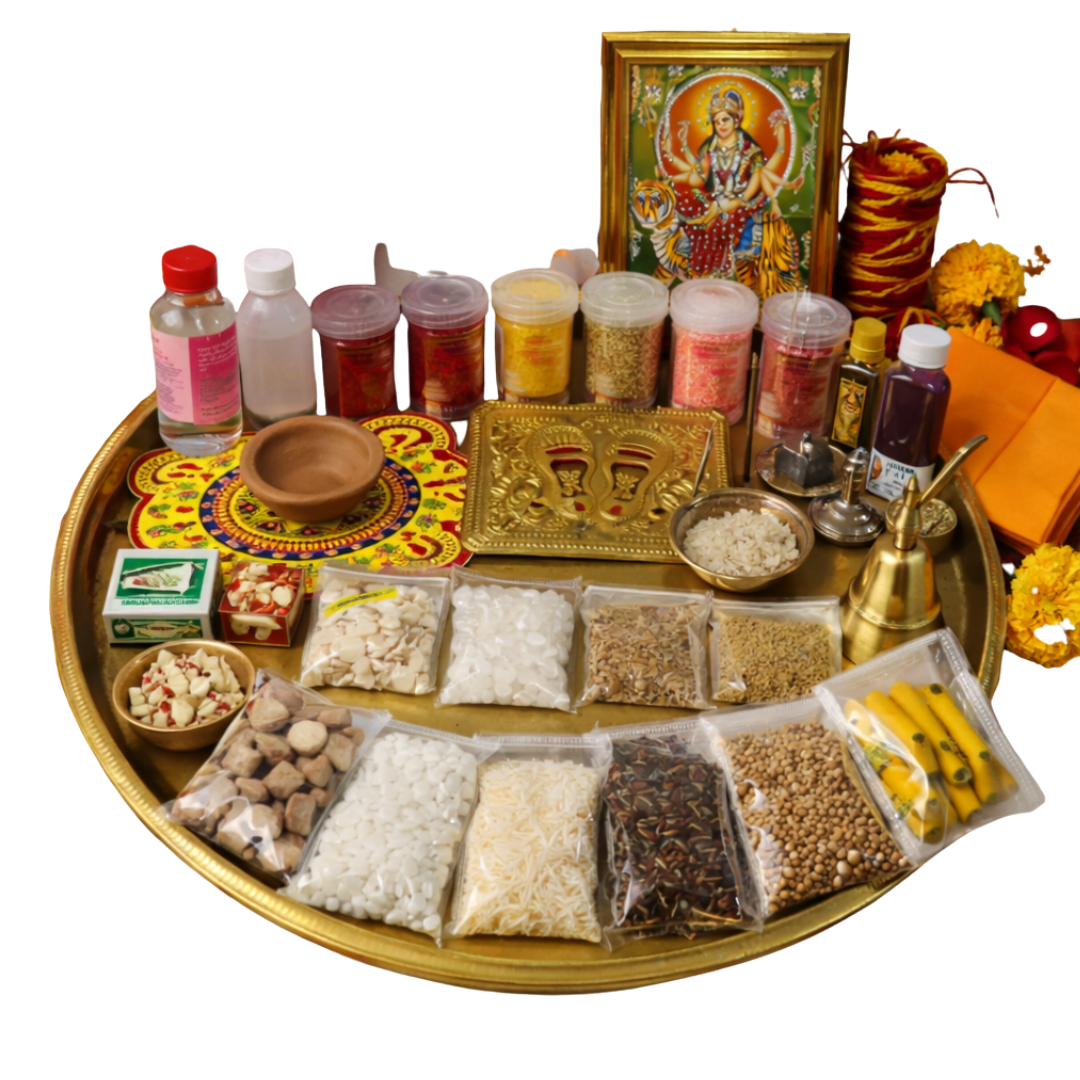 Premium Complete Pooja Kit with Thali Essentials