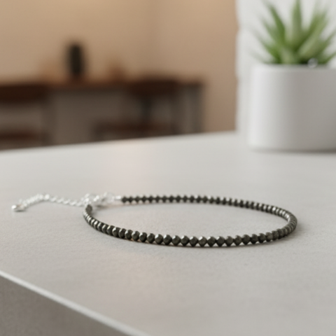 Pure Pyrite Healing Anklet – Energy of Money & Power