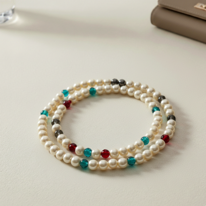 Regal Charm Pearl & Gem Combo  (2 Piece Set)