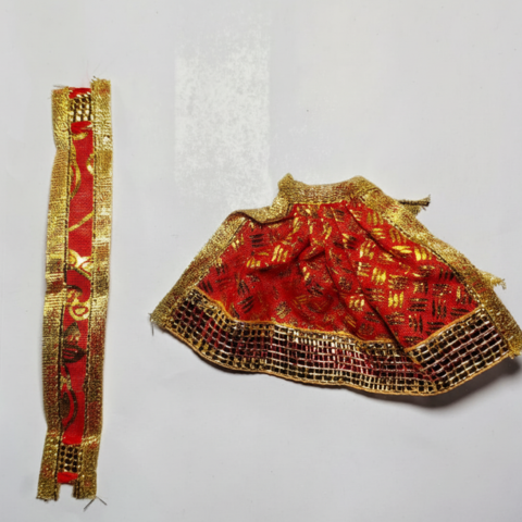 Bhakti Siddhivinayak Vastra – Traditional Red Golden Outfit