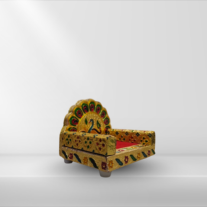Peacock Design Decorative Singhasan for Idols