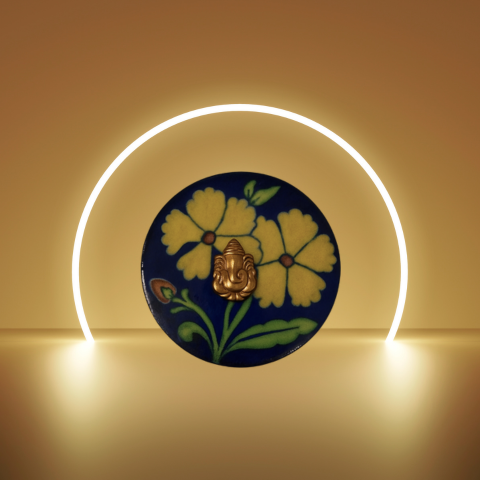 Floral Bliss Ganesha Brooch