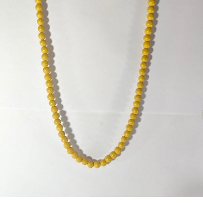 Golden Yellow Bead Necklace – Elegant Handmade Jewelry