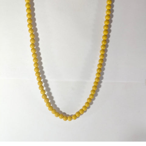 Golden Yellow Bead Necklace – Elegant Handmade Jewelry
