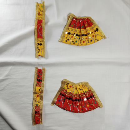 Shakti Roop Durga Maa Poshak – Red & Yellow Divine Ensemble