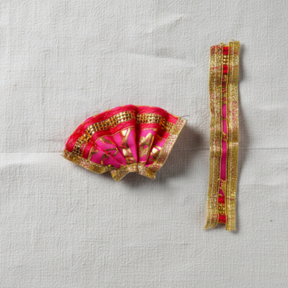 Sacred Radhe Krishna Poshak – Multicolor Skirt & Dupatta Ensemble