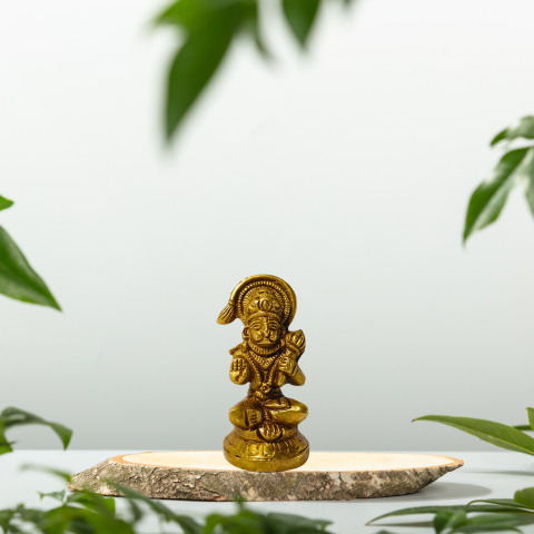 Pawanputra Hanuman Brass Idol – Guardian of Faith & Bravery