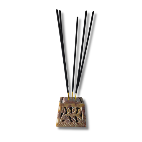 TranquilStone Incense Stick & Dhoop Holder – Round Ash Catcher