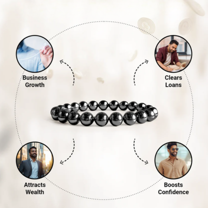 Hematite BP Control Power Bracelet