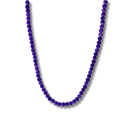 Regal Violet Bead Necklace – Classic Artisan Jewelry