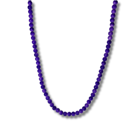 Regal Violet Bead Necklace – Classic Artisan Jewelry