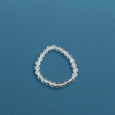 Clear Quartz Crystal Bracelet – Energy Cleansing & Healing Stone for Positivity