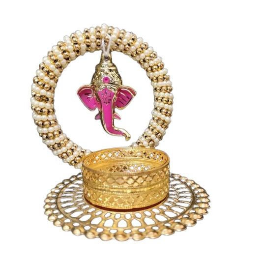 Handmade Ganesh Ji Tea Light Holder – Decorative Pooja Item