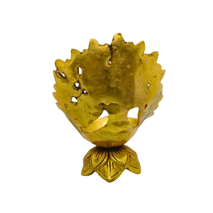 Premium Brass Tree of Life Diya – Decorative Oil Lamp for Home Temple & Puja