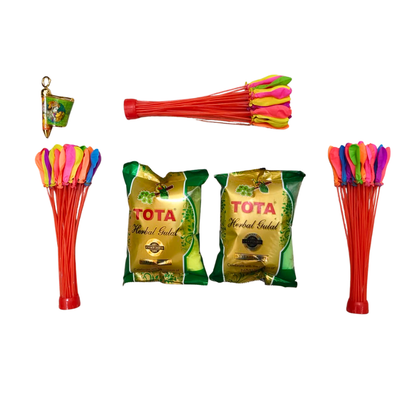 Nature Bliss Holi Gift Hamper – Herbal Gulal & Balloon Celebration Kit