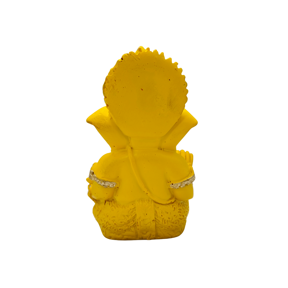ServPuja Yellow Lord Ganesha Idol for Home Temple, Office & Vastu – Ganpati Murti for Good Luck