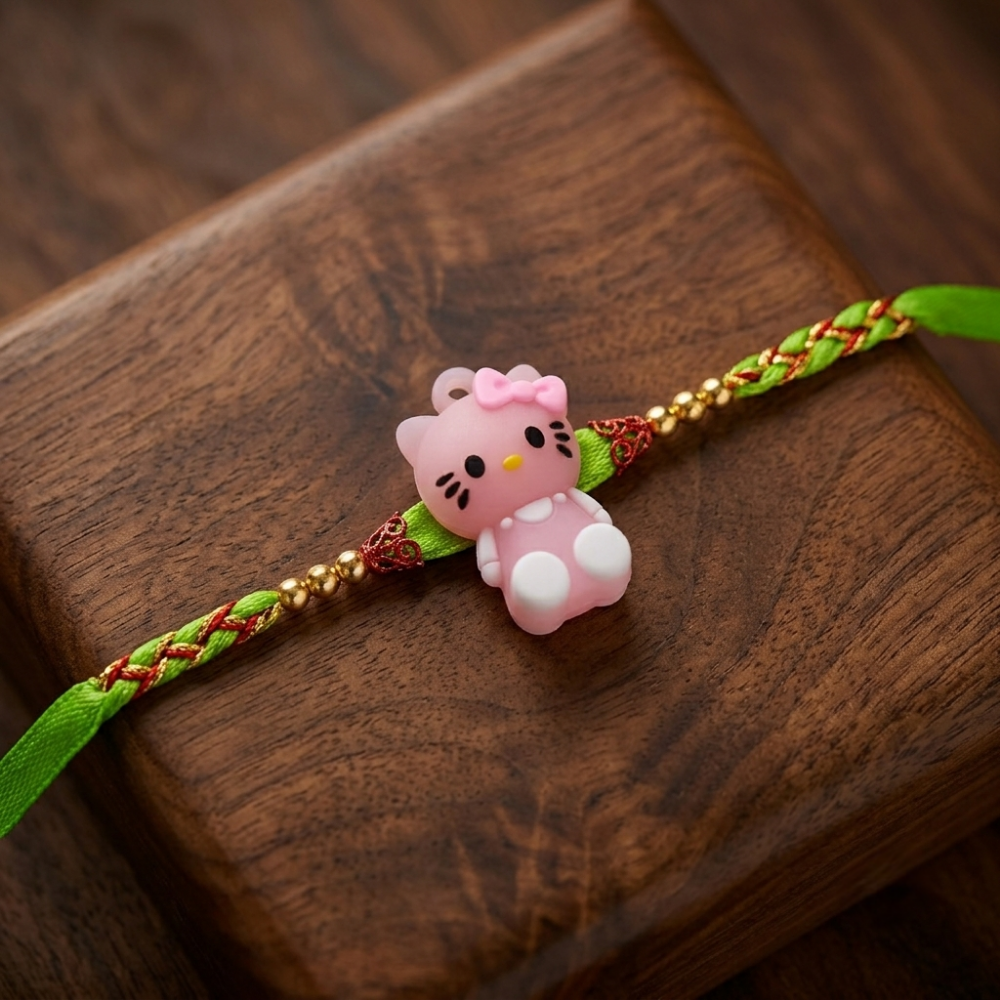 Cute Cartoon Rakhi Set of 4 – Colorful Character Rakhis for Kids on Raksha Bandhan