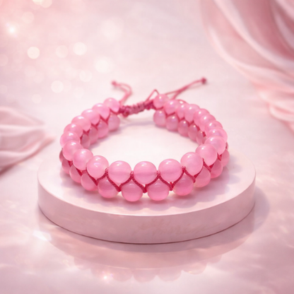 Pink Beads Bracelet for Women & Girls