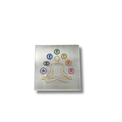 7 Chakra Selenite Charging Plate