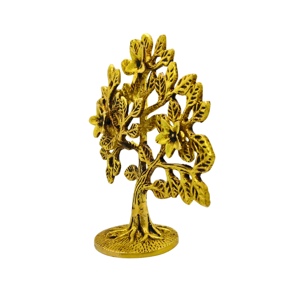 Brass Kalpavriksha Tree of Life Statue – Vastu Decorative Table Top Showpiece