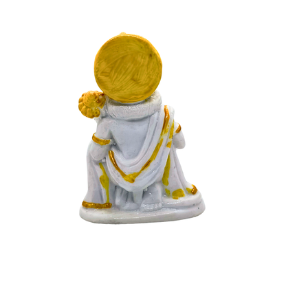 White Marble Finish Hanuman Ji Murti for Home Temple
